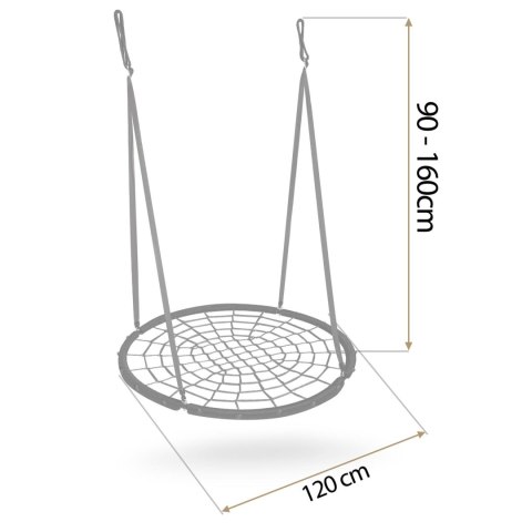 HUŚTAWKA BOCIANIE GNIAZDO NEO-SPORT NS-104 120 CM