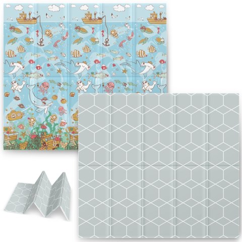 MATA PIANKOWA EDUKACYJNA SKŁADANA 200 X 180 X 1 CM NUKIDO NK-340 OCEAN