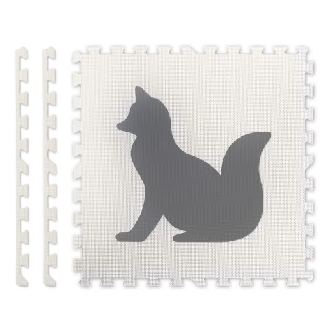 DUŻA MATA PIANKOWA, PUZZLE, ZWIERZĄTKA BIAŁE I SZARE 6 SZT