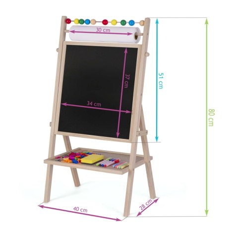 MAGNETYCZNA KREDOWA TABLICA OBROTOWA RICOKIDS