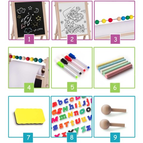 MAGNETYCZNA KREDOWA TABLICA OBROTOWA RICOKIDS