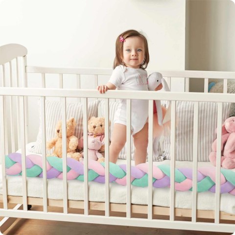 OTULACZ DO ŁÓŻECZKA RICOKIDS 3M - MIĘTOWO-RÓŻOWO-FIOLETOWY