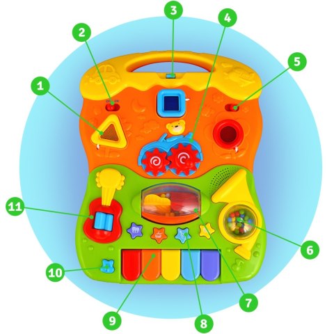 CHODZIK EDUKACYJNY Z MUZYKĄ 2W1 RK-744 RICOKIDS BIAŁY