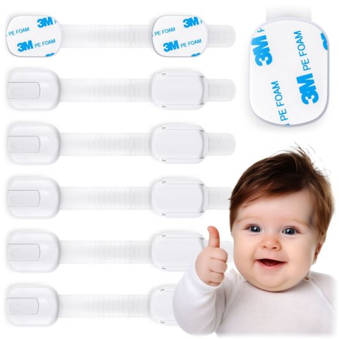 ZABEZPIECZENIE OTWIERANIA SZAFEK RICOKIDS 798100 6 SZT BIAŁE