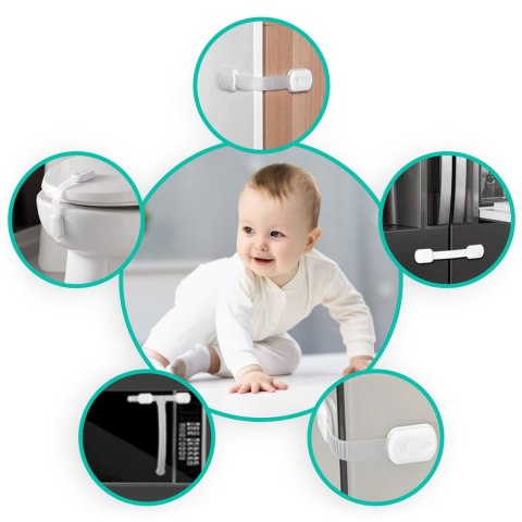 ZABEZPIECZENIE OTWIERANIA SZAFEK RICOKIDS 798100 6 SZT BIAŁE