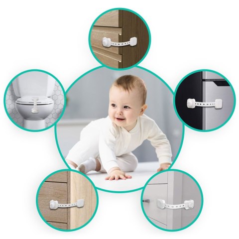 ZABEZPIECZENIE OTWIERANIA SZAFEK RICOKIDS 798200 6 SZT BIAŁE