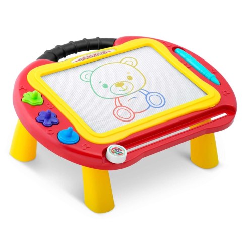 ZNIKOPIS TABLICA + STOLIK DO RYSOWANIA RICOKIDS - CZERWONY