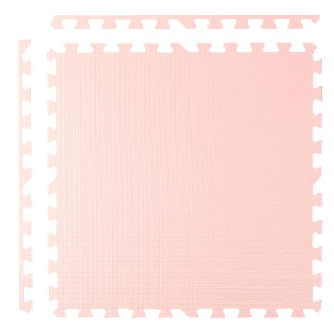 DUŻA MATA PIANKOWA PUZZLE RICOKIDS 60X60 CM 4 SZT. BRZOSKWINIOWO-BIAŁA