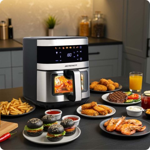 FRYTKOWNICA BEZTŁUSZCZOWA AIR FRYER BERDSEN BD-656 SREBRNA