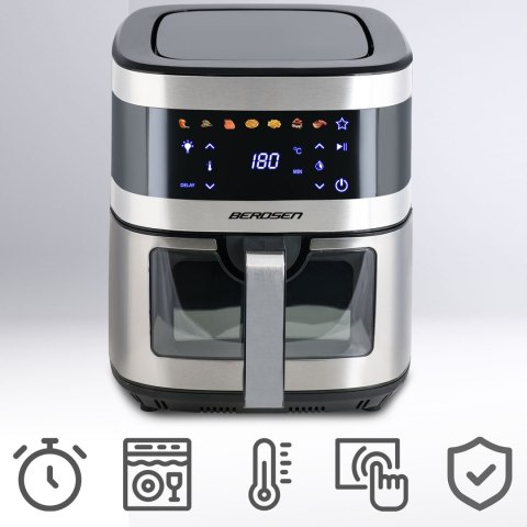 FRYTKOWNICA BEZTŁUSZCZOWA AIR FRYER BERDSEN BD-656 SREBRNA