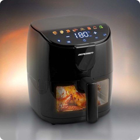 FRYTKOWNICA BEZTŁUSZCZOWA AIR FRYER BERDSEN BD-658 CZARNA