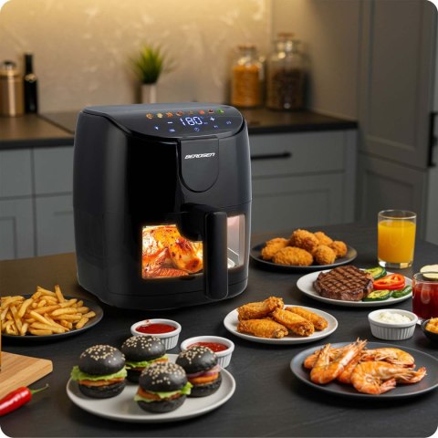 FRYTKOWNICA BEZTŁUSZCZOWA AIR FRYER BERDSEN BD-658 CZARNA