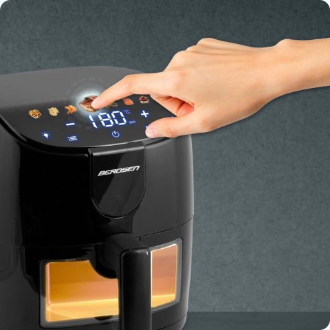 FRYTKOWNICA BEZTŁUSZCZOWA AIR FRYER BERDSEN BD-658 CZARNA