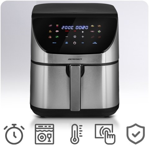 FRYTKOWNICA BEZTŁUSZCZOWA AIR FRYER BERDSEN BD-659 SREBRNA