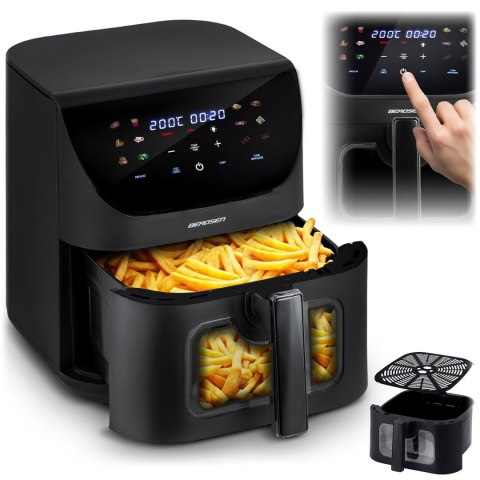 FRYTKOWNICA BEZTŁUSZCZOWA AIR FRYER BERDSEN BD-660 CZARNA