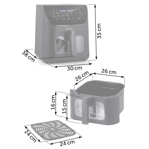 FRYTKOWNICA BEZTŁUSZCZOWA AIR FRYER BERDSEN BD-660 CZARNA