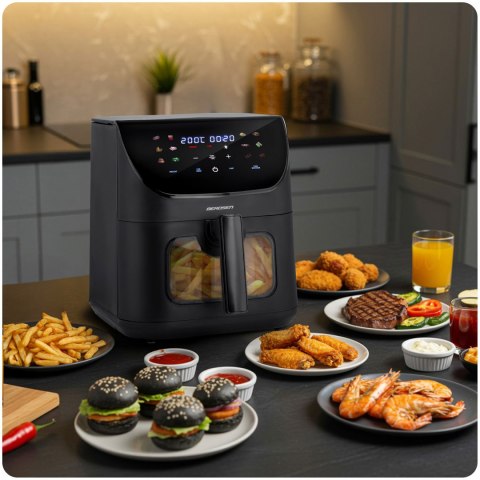 FRYTKOWNICA BEZTŁUSZCZOWA AIR FRYER BERDSEN BD-660 CZARNA