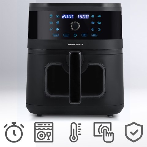 FRYTKOWNICA BEZTŁUSZCZOWA AIR FRYER BERDSEN BD-661 CZARNA