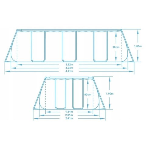 BASEN OGRODOWY STELAŻOWY 404 X 201 X 100 CM 18W1 BESTWAY 56441