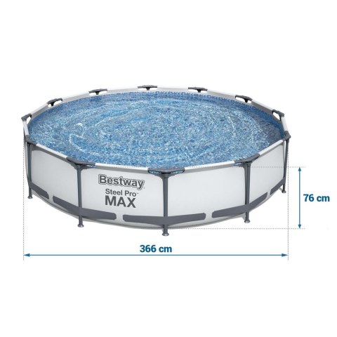 BASEN OGRODOWY STELAŻOWY 366 X 76 CM 16W1 BESTWAY 56416 + MASZYNKA DO BANIEK GRATIS