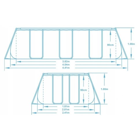 BASEN OGRODOWY STELAŻOWY 404 X 201 X 100 CM 18W1 BESTWAY 56441