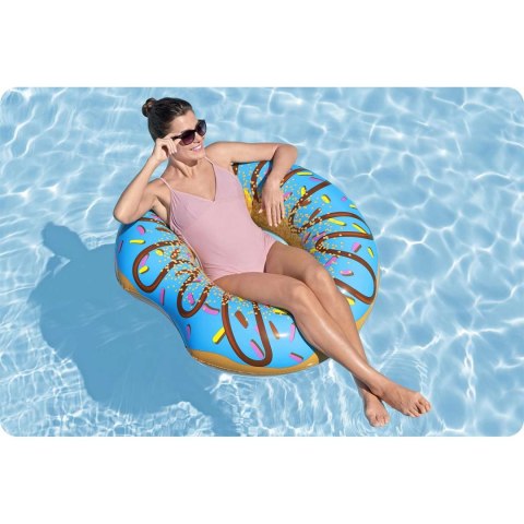 DMUCHANE KOŁO PLAŻOWE DO PŁYWANIA NIEBIESKI DONUT 107CM BESTWAY