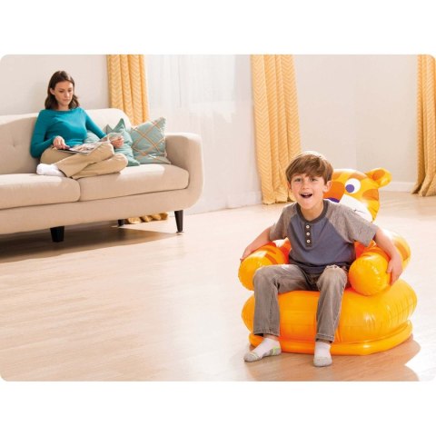 FOTEL DMUCHANY DLA DZIECKA WESOŁE ZWIERZĘTA 65 X 64 CM INTEX 68556 MIŚ