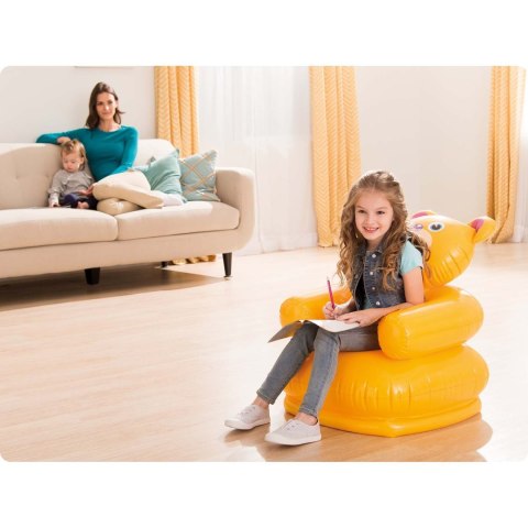 FOTEL DMUCHANY DLA DZIECKA WESOŁE ZWIERZĘTA 65 X 64 CM INTEX 68556 MIŚ